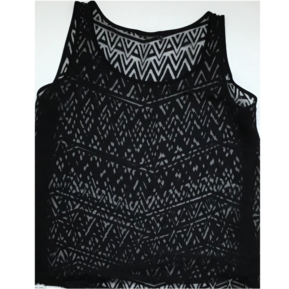 Black Sheer Tank Top